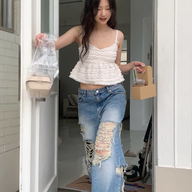 클라따 폼폼 블라우스_블랙