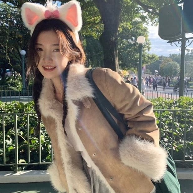 더바넷 케이티 에코 시어링 자켓 무스탕