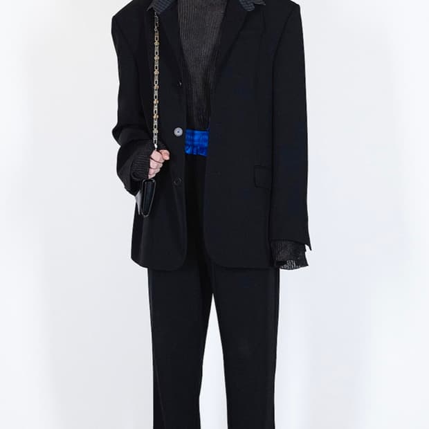 발렌시아가 셔츠카라 블레이져