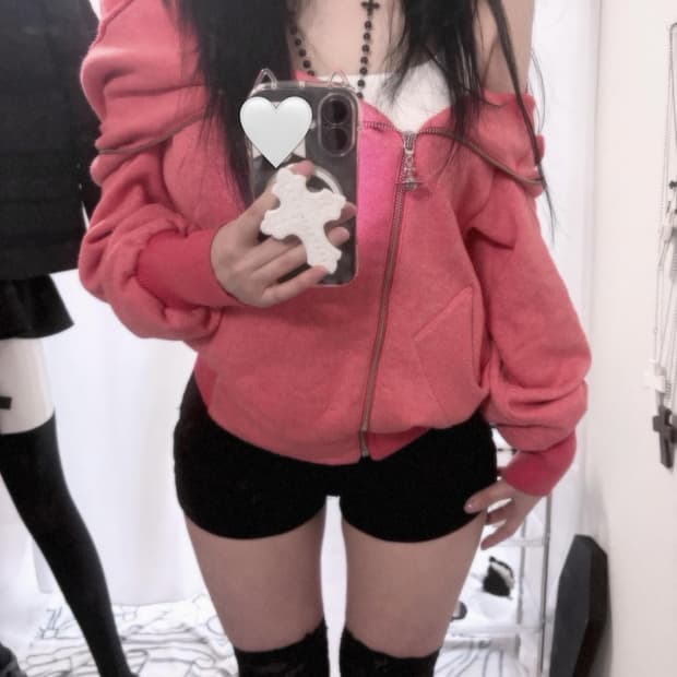 비비안웨스트우드 사선 언발 orb 후드집업