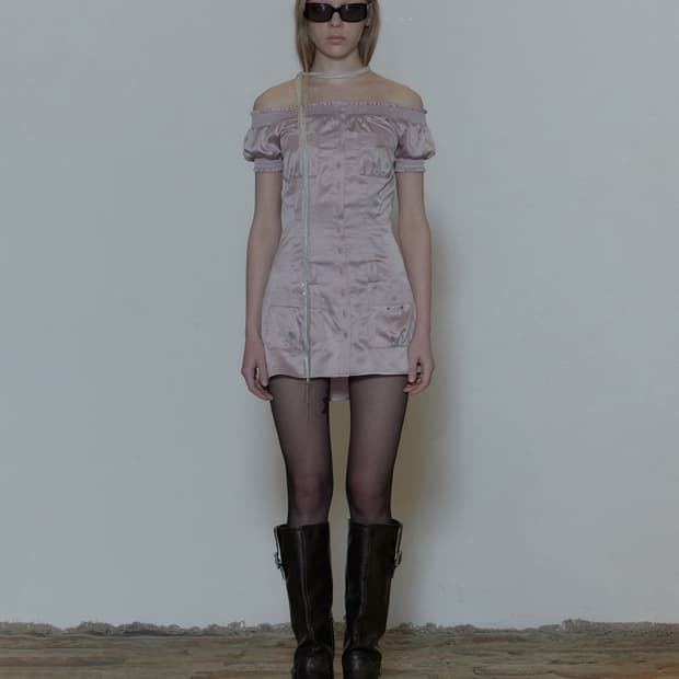 스컬프터 Ethereal Satin Dress Pale Purple 