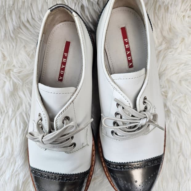 프라다 여성 brogue derby shoes 240