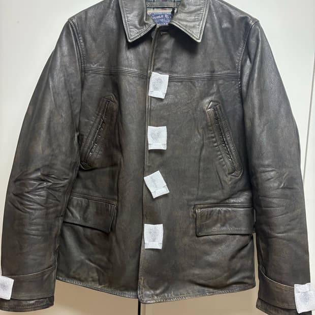 RRL 인디고 레더 카코트 S