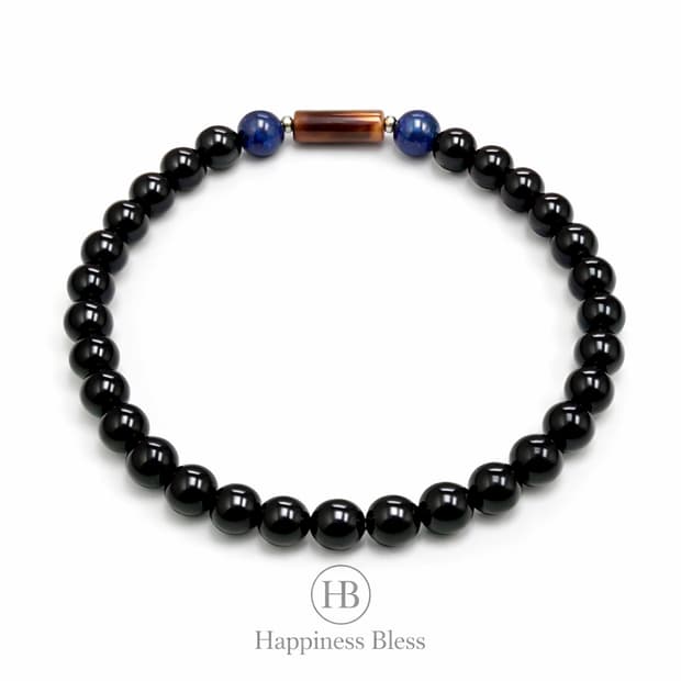 남녀공용 오닉스 천연원석 팔찌
/호안석 실린더 라피스라줄리 포인트