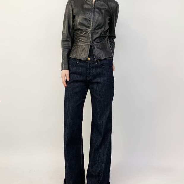 구찌 투웨이 레더 자켓