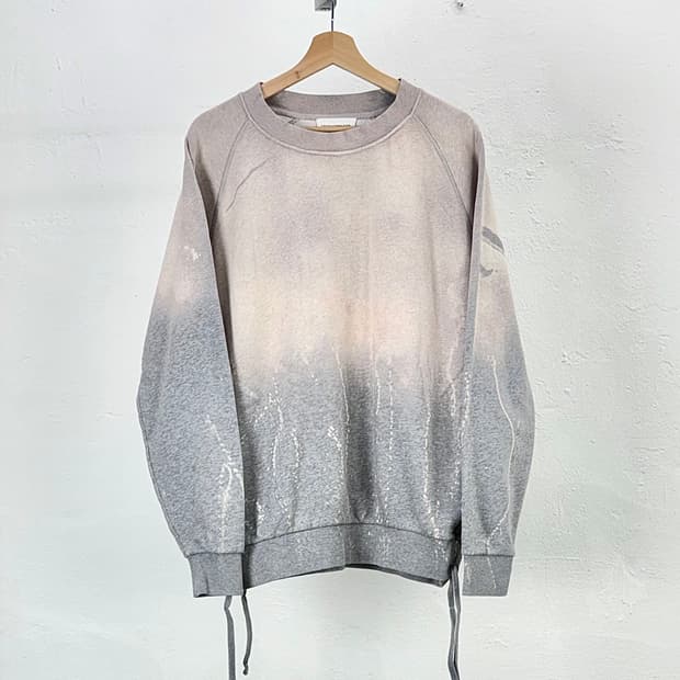 페이스 커넥션 페이디드 이펙트 코튼 케이프 스웨트 셔츠