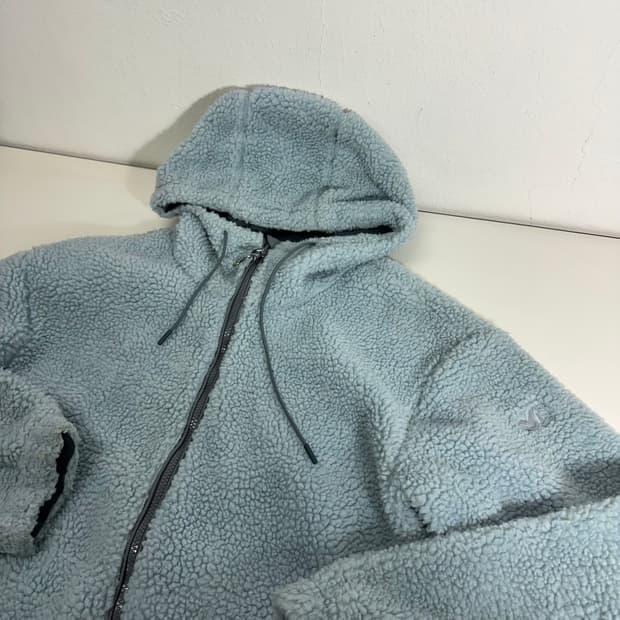 XL 밀레 스카이블루 오버핏 후드 플리스자켓