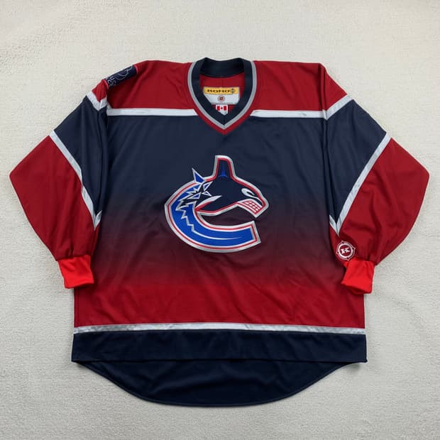 90s KOНO NHL 밴쿠버 캐넉스 하키 저지