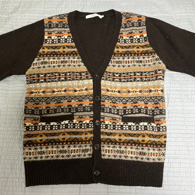 빔즈 라이트 페어아일 패턴 가디건 (M)