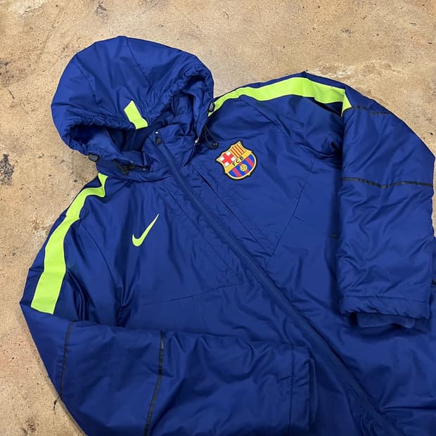 [정품/M] 나이키 FC 바르셀로나 패딩 자켓 블루 b10