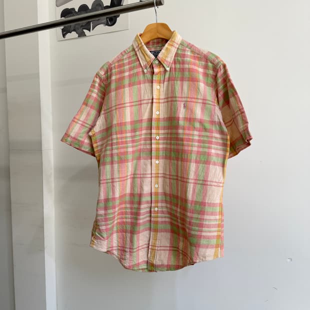 POLO RALPH LAUREN 반팔 체크 셔츠 