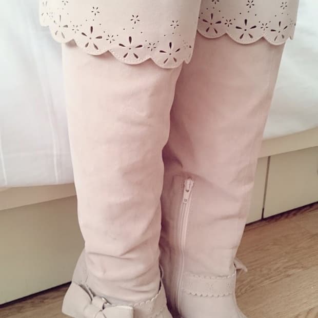 라떼갸루 히메갸루 히메카지 리즈리사 리본 부츠 아가일니트 큐롯