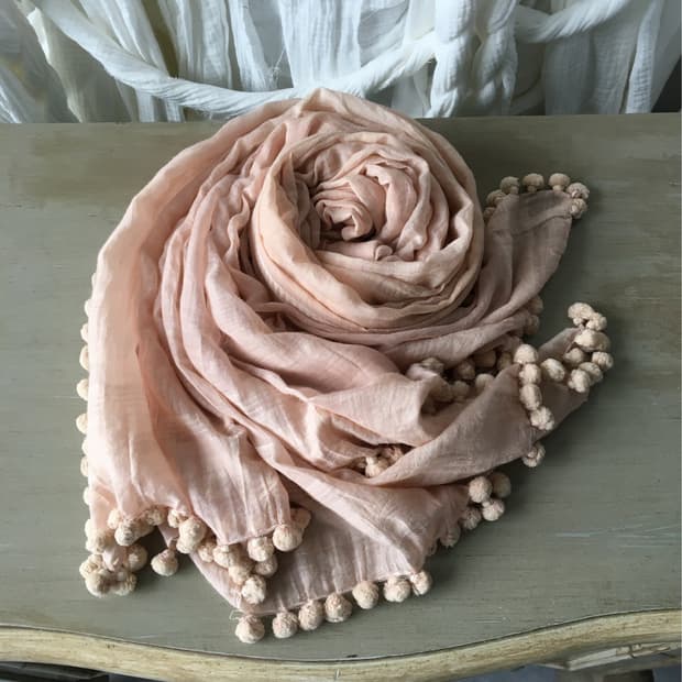 pom pom scarf
