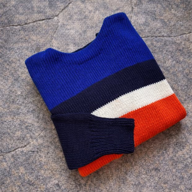 90's 폴로 랄프로렌 컬러 블럭 스웨터 L(100)