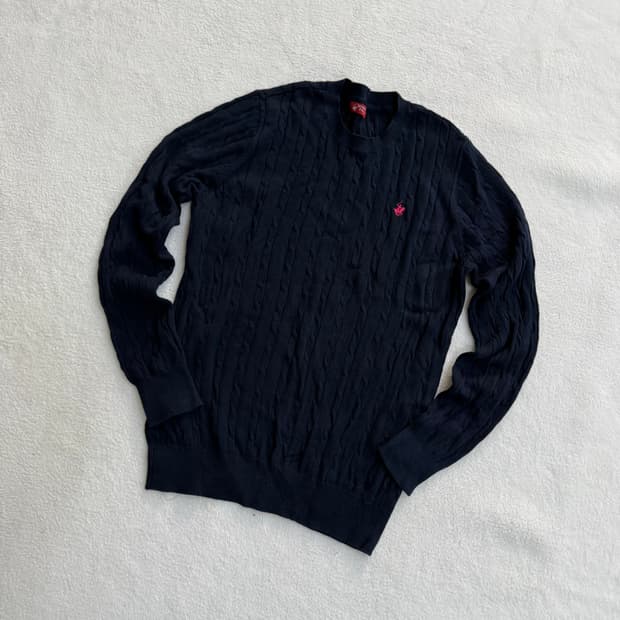 100 유에스폴로 케이블 니트 스웨터 0402T