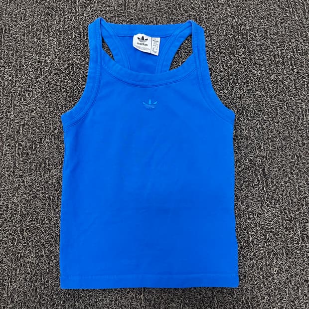 아디다스 여성 민소매 나시 블루 XS