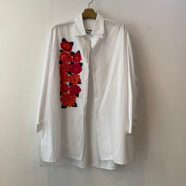  요지야마모토 레플레카 1987ss 플로랄 셔츠