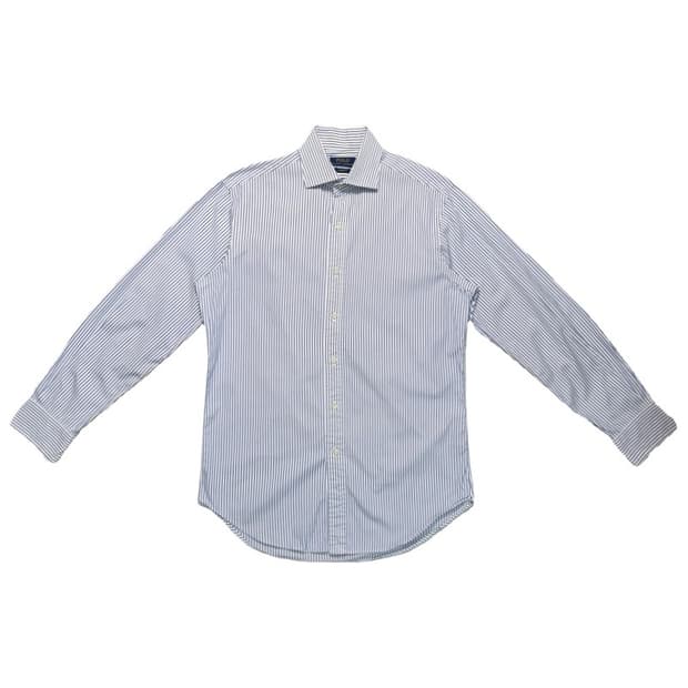 폴로 랄프로렌 와이드카라 드레스 스트라이프 셔츠 화이트 15