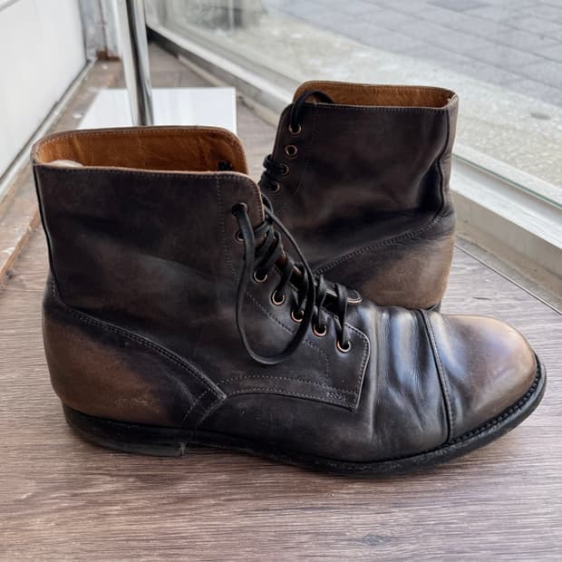 OFFICINE CREATIVE 캡토 레이스업 레더 부츠