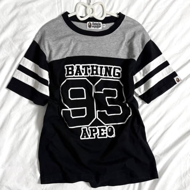 배이프 93 반팔 티셔츠 블랙/그레이