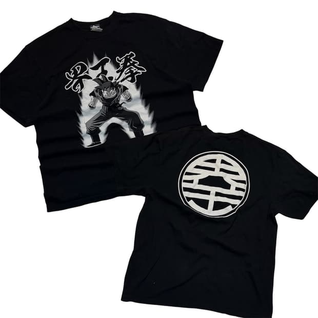 코스파 드래곤볼 오피셜 애니메이션 티셔츠 블랙
