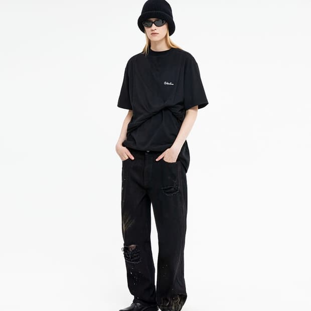 아더에러 Injured jeans Noir