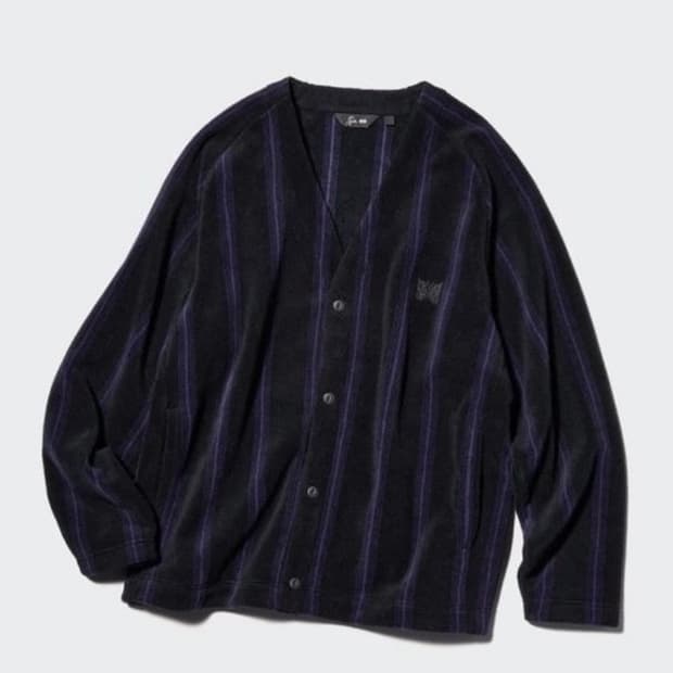 유니클로 니들스 유니들스 후리스 스트라이프 가디건 s