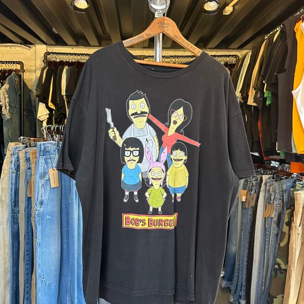 밥스 버거 애니메이션 프린팅 티셔츠
