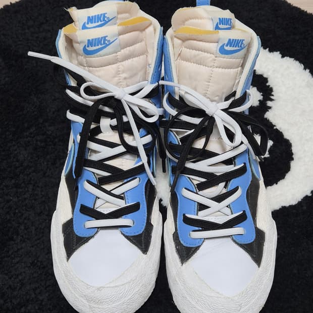 나이키 x 사카이 블레이저 미드 화이트 블랙 레전드 블루