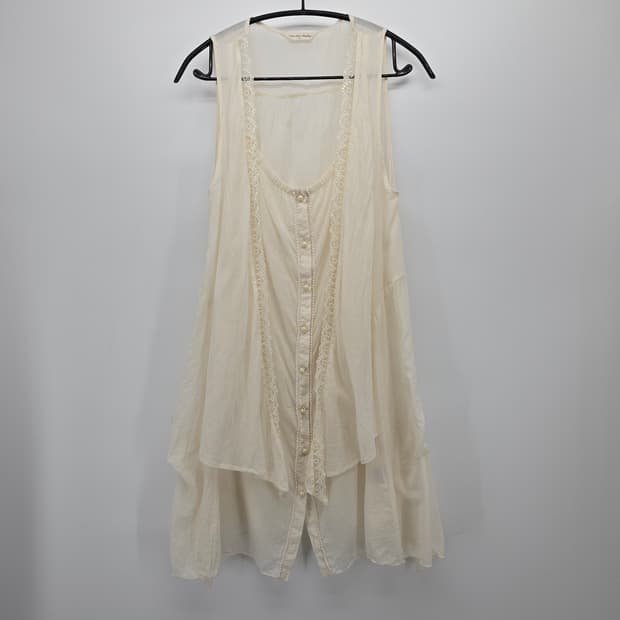 일본 빈티지 레이스 레이어드 원피스 / 내추럴 감성