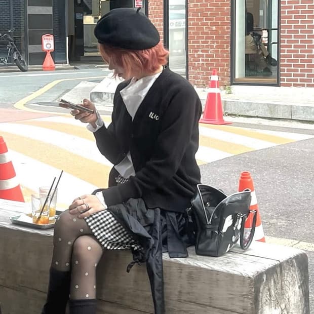 Comme des Garcons BLACK 블랙 로고 가디건