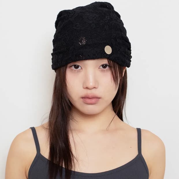 온스카 WHIPPING LACE HAIRBAND & BEANIE 