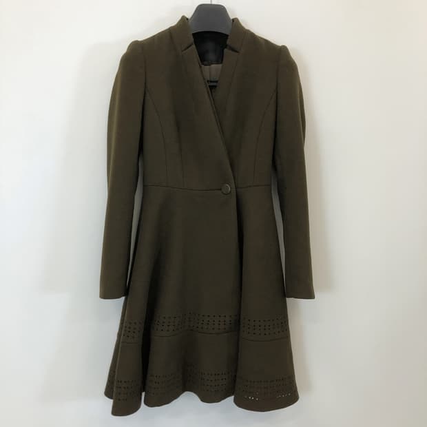 질스튜어트 싱글 카키코트 85-91-160