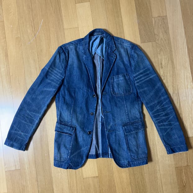 폴로 정품 빈티지 데님 블레이저 자켓 L [105] 40R