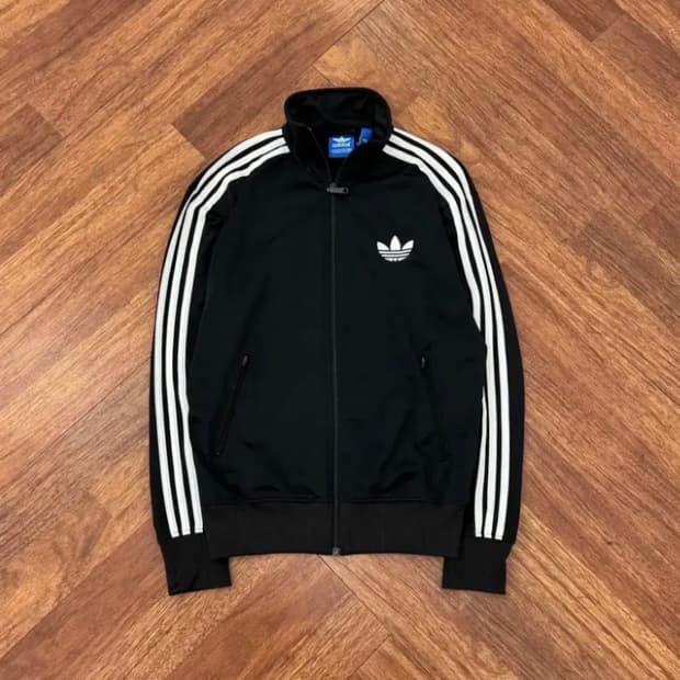 85(S) 아디다스 파이어버드 블랙 트레이닝 트랙탑 저지 