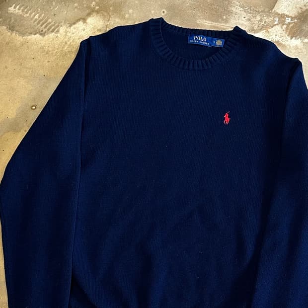 M 폴로랄프로렌 코튼 네이비 니트
