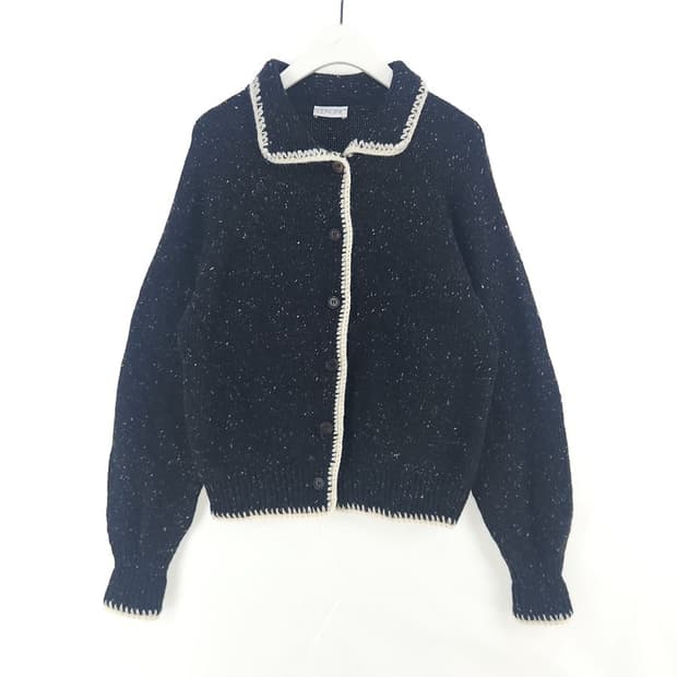 [여F]르로브(LEROBE) 블랙 울 니트 가디건[Y5C-265]