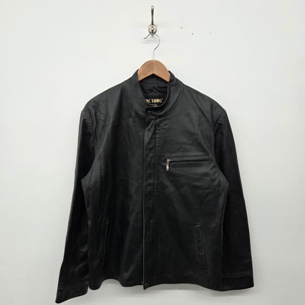 RE-SUNG 검정색 양가죽 자켓 남성 L