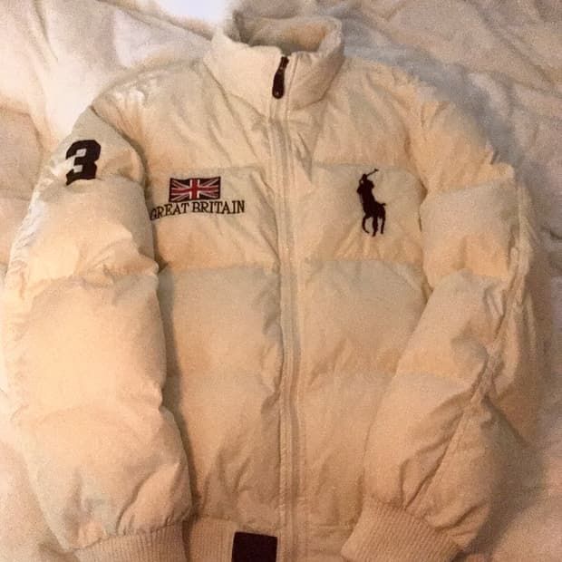 폴로 빅포니 브리튼 크림 패딩