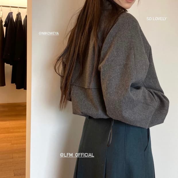 Lfm 플리티드 울 스커트m