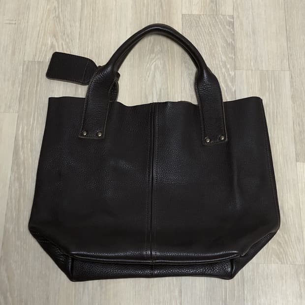 (OS) 빈티지 Vintage 카우 하이드 소가죽 토트백 카키 브라운