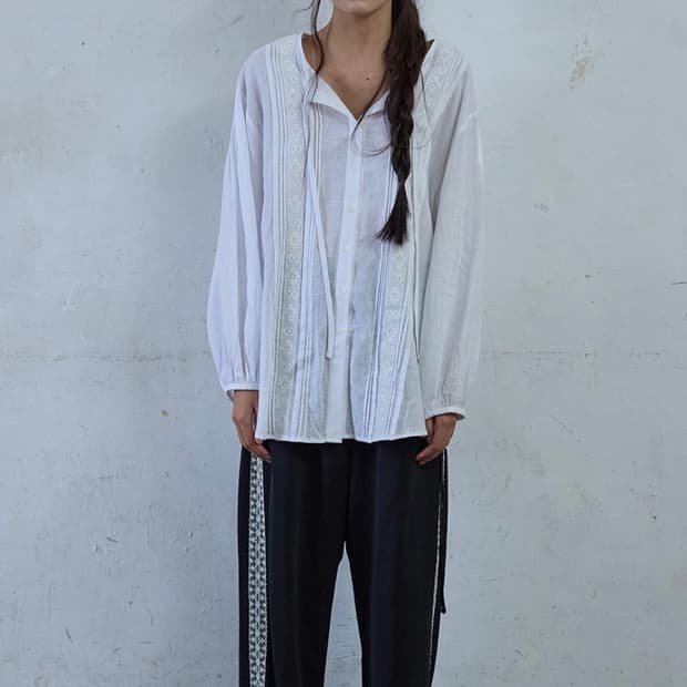 호쿠스포쿠스 블라우스 linen sunveil blouse