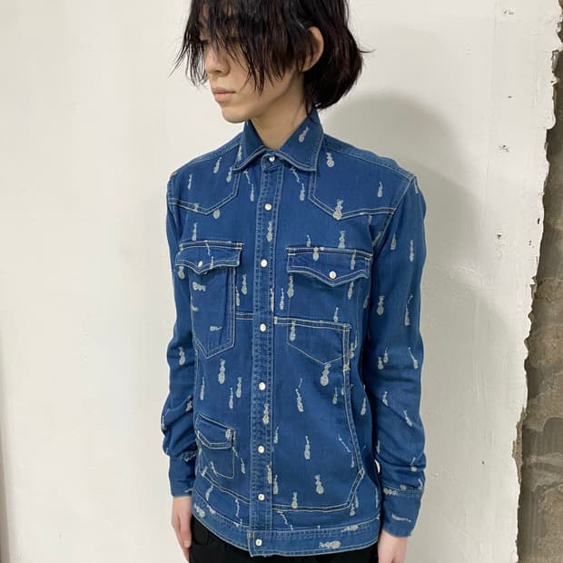 츠모리 치사토 엠브로이드 데님 자켓