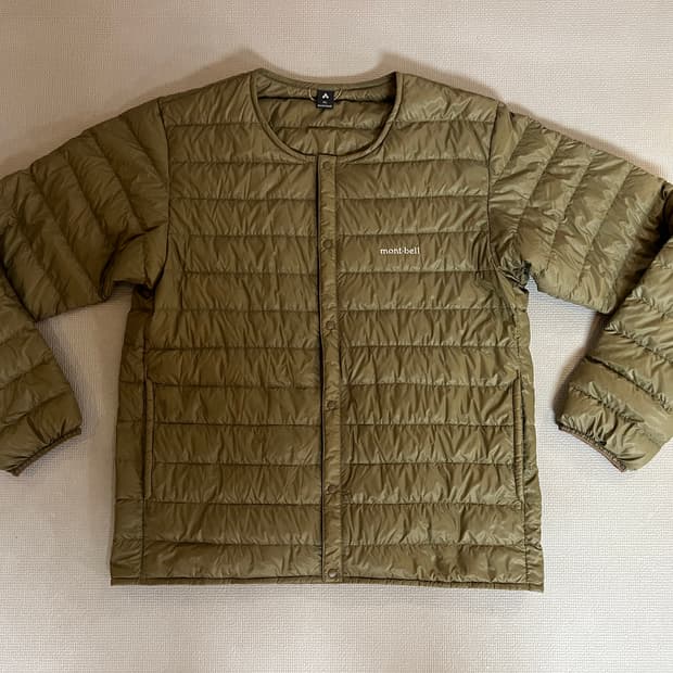 몽벨 수페리어 다운 라운드넥 800필 긴팔 경량패딩(베이지) XL