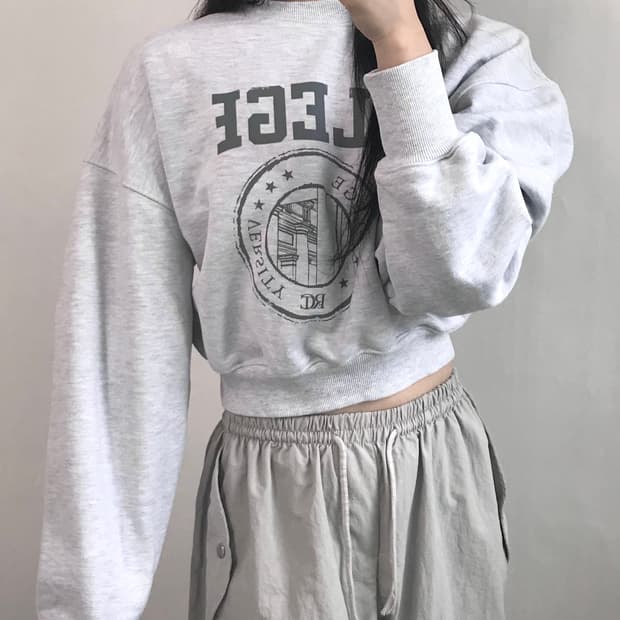 Recto 렉토 그레이 맨투맨
