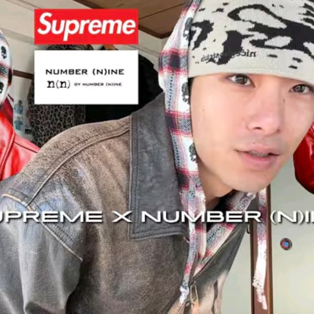 SUPREME 슈프림 X 넘버나인 FLANNEL HOODIE [XL]