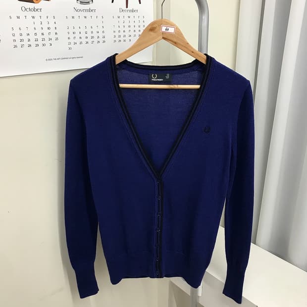 프레드페리 메리노 울 가디건