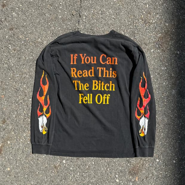 🇺🇸 90s Eagle Flame Biker Long Sleeve