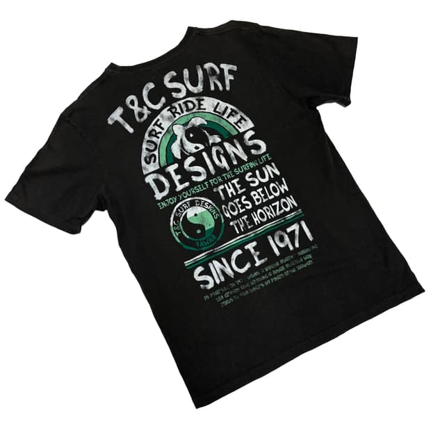 T&C 서프 디자인 하와이 빈티지 그래픽 반팔 티셔츠