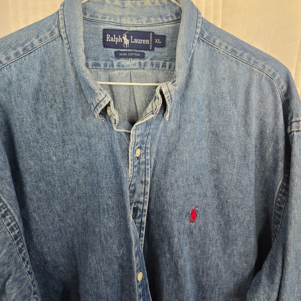 폴로 랄프로렌 오버핏 빈티지 청남방 